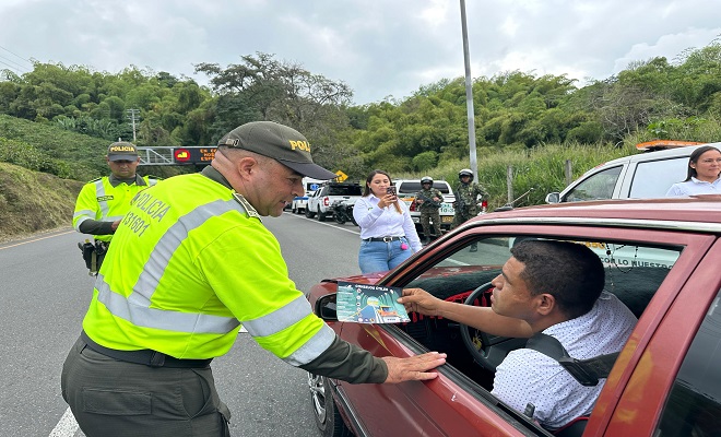 Vías seguras con la instalación de puestos de control de la Seccional de Tránsito y Transporte