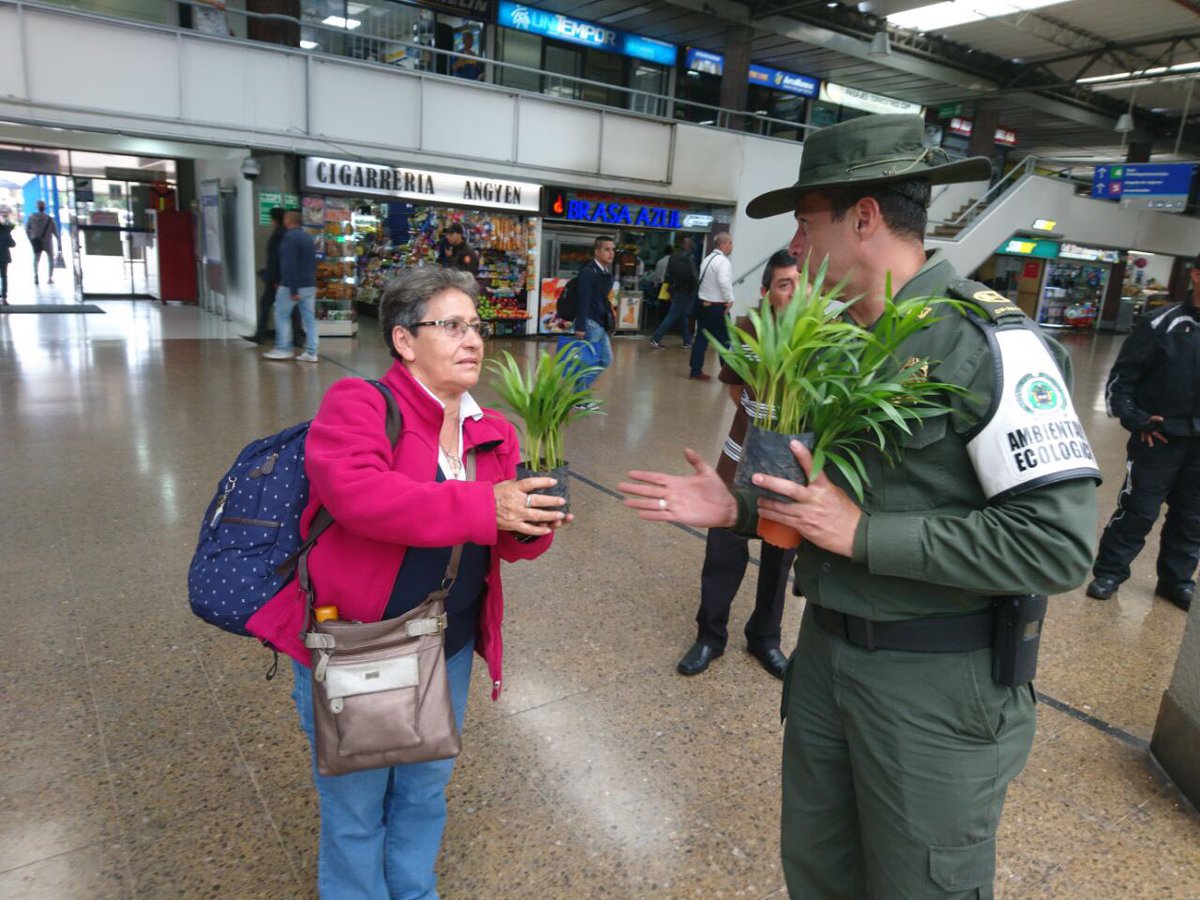 policia-en-terminal-bogota-sensibilizando-en-cuidado-de-la-palma-de-cera