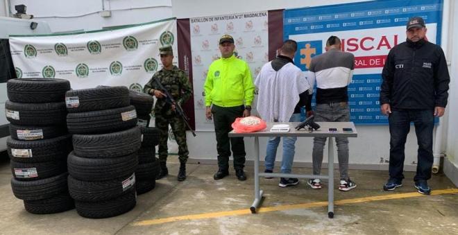 Capturados por el delito de receptación y tráfico, fabricación o porte de estupefacientes