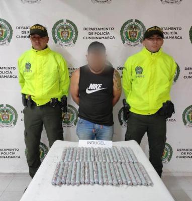 Capturado con material explosivo 