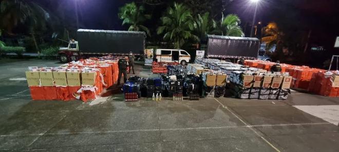 El material incautado estaría avaluado en 814.849.430 millones de pesos.