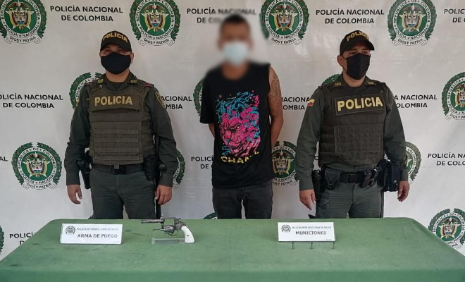 En el marco del plan semana santa "apasiónate por la vida", policía captura importante actor criminal con un arma de fuego