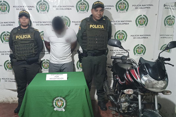 Captura por el delito de receptación y recuperación.