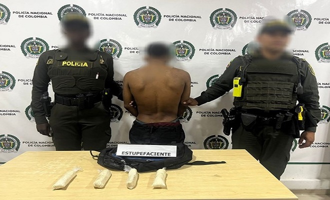 Capturado con 400 gramos de cocaína 