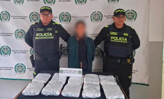 capturada mujer de 30 años por porte estupefacientes