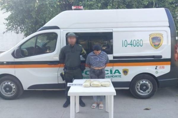 Ciudadana pretendía ingresar 4.000 Gramos de base de coca al municipio de Bosconia 