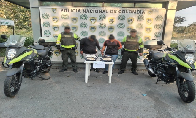 capturada pareja con 6.000 gramos de estupefacientes 