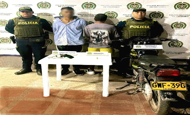 Actividades de registro y control permitieron la captura y aprehensión por porte ilegal de arma de fuego.