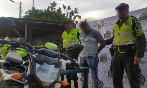 El procedimiento policial se llevó a cabo en la vía Puerto Rey  - Montería