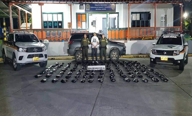 El hombre fue sorprendido con 111 paquetes de marihuana