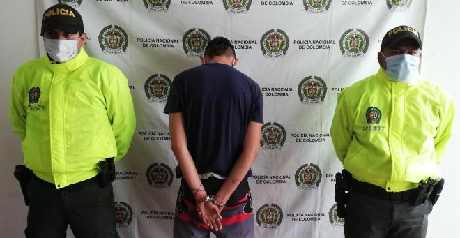 En el municipio de Calarcá fue capturado un sujeto mediante orden judicial.