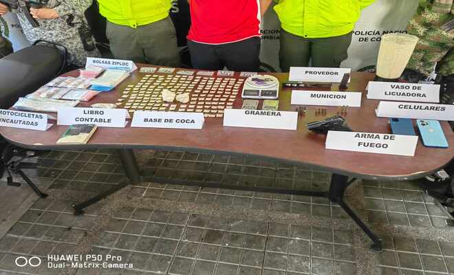 En Melgar fue capturado en flagrancia alias ‘Caliche’ permitiendo la incautación de varios elementos