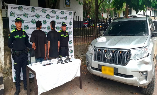 Camioneta recuperada robada en Mariquita 