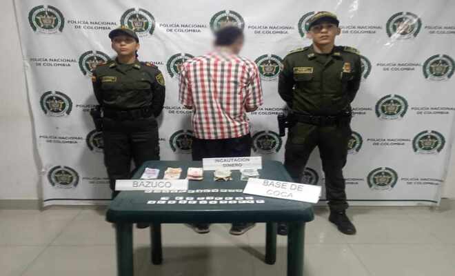 Un sujeto que deambulaba con actitud sospechosa por el municipio de Mariquita, fue capturado en flagrancia con estupefacientes