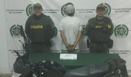 Capturamos a un hombre por el delito de hurto y recuperamos motocicleta