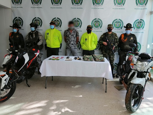 La captura de Guaya Loca se dio a través de un allanamiento realizado por la Sijin de la Policía y en una operación conjunta y coordinada por las Fuerzas Armadas.