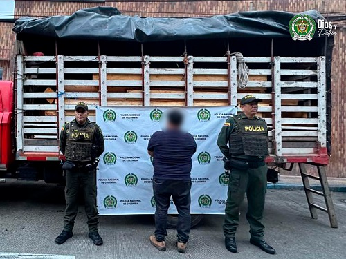 Capturado y madera incautada