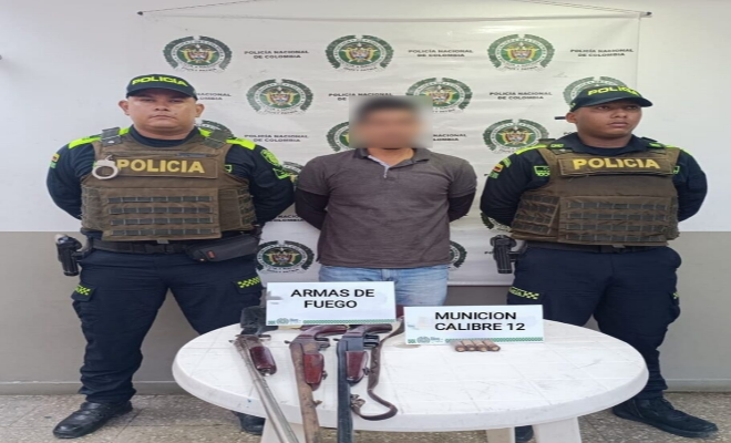 Capturado por el delito de fabricación, trafico, porte o tenencia de armas de fuego, accesorios partes y municiones