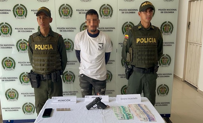 Captura por porte ilegal de armas de fuego