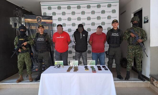 Tres sujetos capturados que incid&iacute;an criminalmente en la subregi&oacute;n de la Mojana.