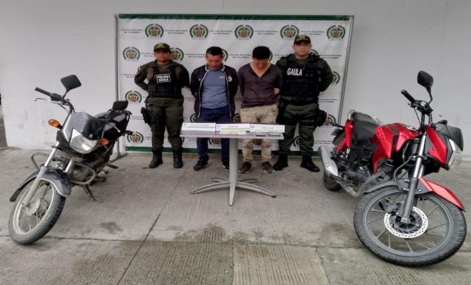 Capturados dos presuntos delincuentes al servicio de bandas multicrimen.