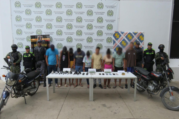 Nueve capturados en Riohacha durante operación contra estructura criminal vinculada al Clan del Golfo