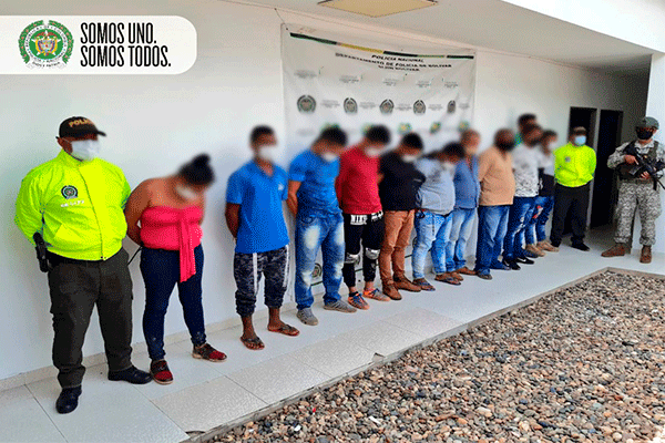 Operación “ODIN Caribe” contra el Clan del Golfo, permitió la captura de 11 personas en el sur de Bolívar