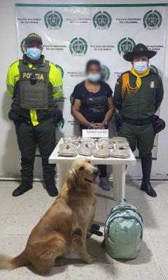 Capturada por porte de estupefacientes