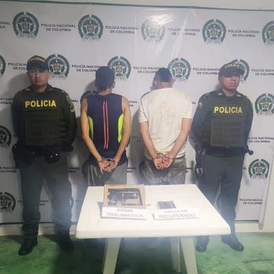 Con medida de aseguramiento, terminaron dos sujetos, luego de cometer un atraco