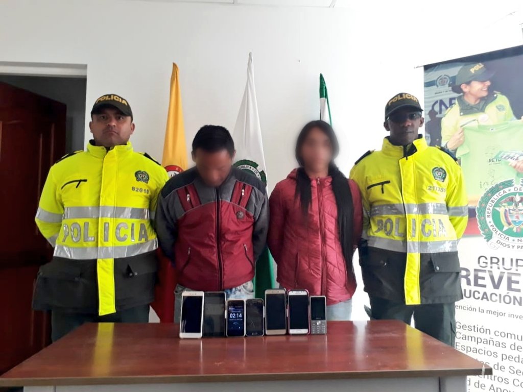 Capturados con celulares hurtados en fiestas de Sutamarchán 