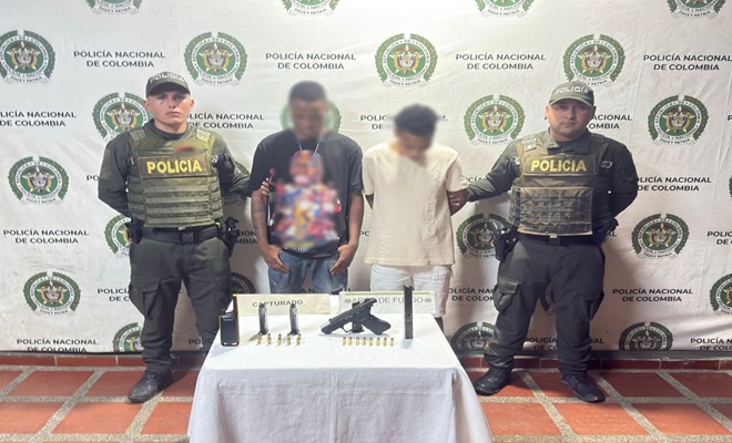 Dos polic&iacute;as y Dos capturados por porte ilegal de armas en Quibd&oacute;