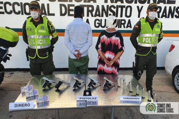 Mediante planes de control capturamos a dos personas por porte ilegal de armas de fuego