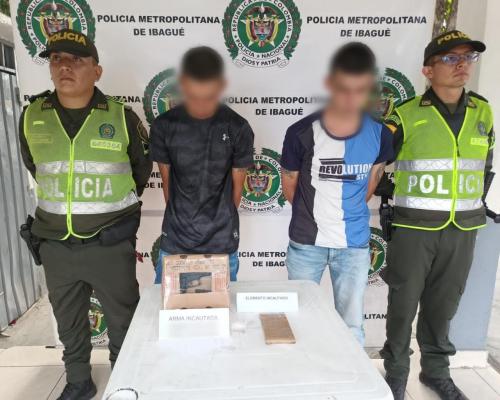 Dos hombres fueron capturados por hurto de un celular en Ibagué