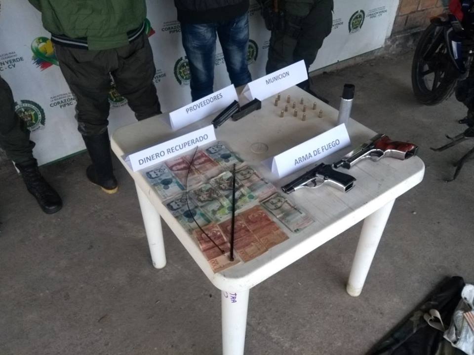 Capturados con Armas de fuego Presuntos Atracadores en Putumayo
