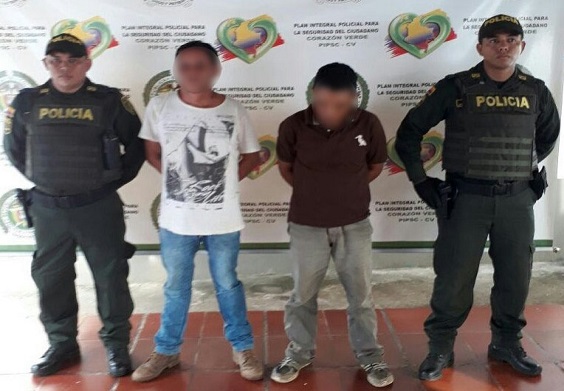 Personas capturadas por el hurto de seis semovientes