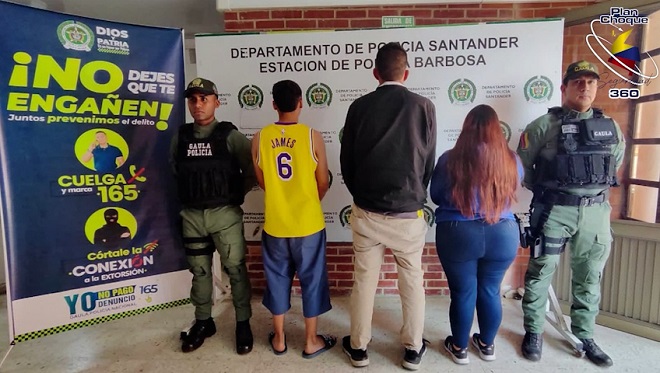 Personas capturadas por extorsión