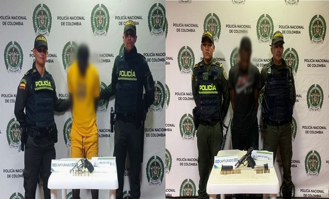 Persona capturada-policías custodiando 