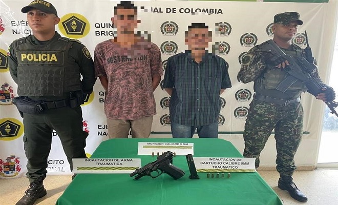 Capturados por porte de armas de fuego