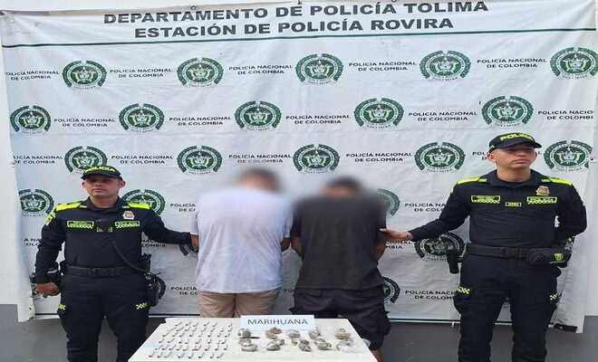 En Rovira, la Policía logró la captura de dos sujetos, a quienes se les incautó estupefacientes