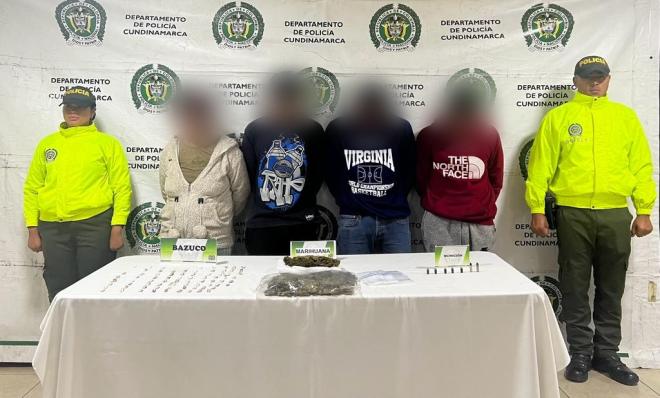 Capturados en flagrancia 04 personas mediante allanamiento y registro en la localidad de Soacha.