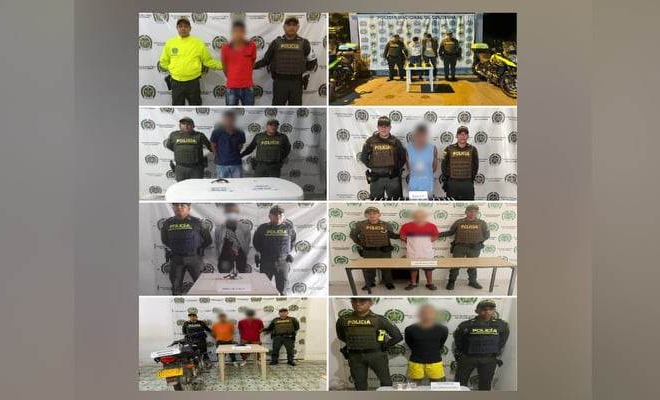 11 capturas, seis armas de fuego y traumáticas y 6.200 gramos de estupefacientes fueron incautados