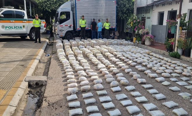 En el Magdalena Medio fue incautado un gigantesco cargamento de marihuana que pretendía llegar a la costa atlántica 