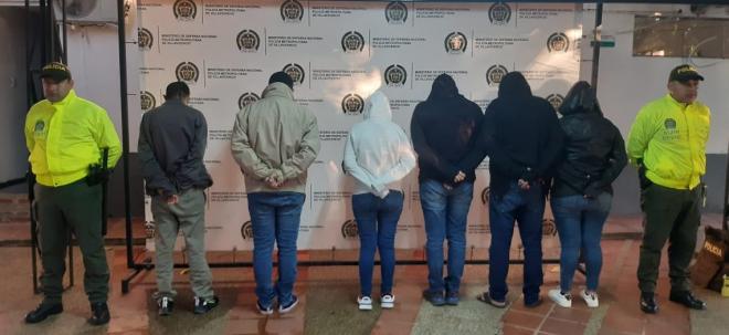 Seis personas capturadas 