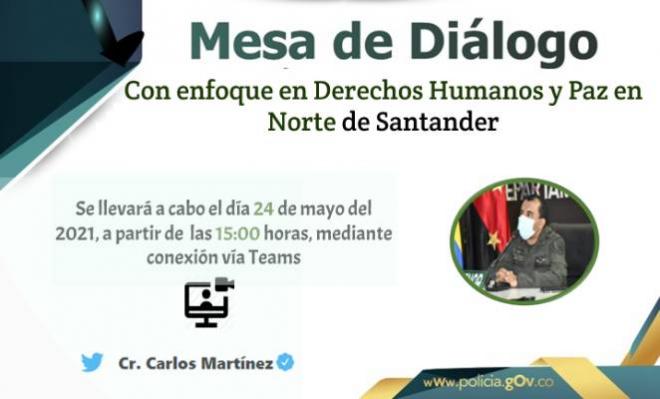 mesa de diálogo con enfoque en derechos humanos y paz en Norte de Santander
