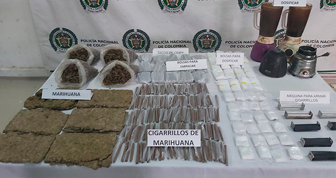 8.505 gramos de Marihuana incautada 