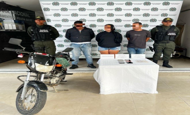 Capturados en flagrancias por el delito de extorsión