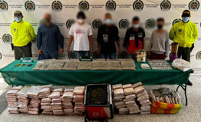 Incautados 116 kilogramos de marihuana en Medellín Antioquia 