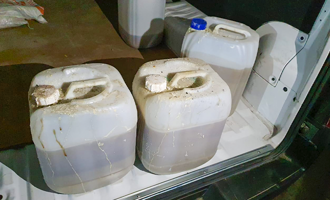 Incautamos más de 70 kilogramos de cocaína en estado líquido