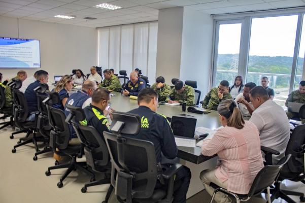 Comité de seguimiento electoral en las instalaciones de la Gobernación de Bolívar