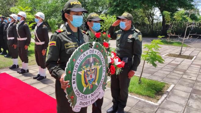 Policía Tolima conmemoró el día Nacional de la memoria y la solidaridad con las víctimas del conflicto interno